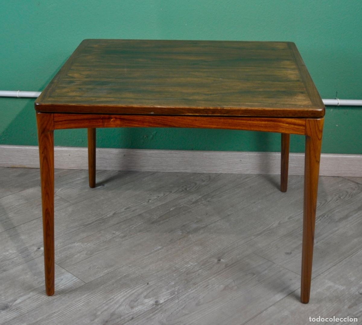 Vintage: Mesa auxiliar danesa en madera de palisandro - Foto 8