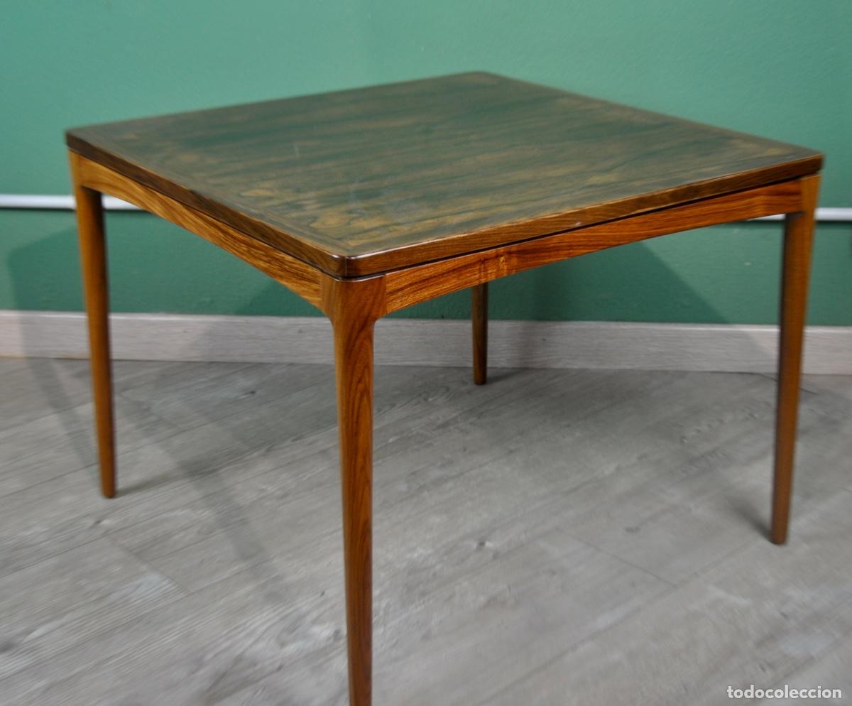 Vintage: Mesa auxiliar danesa en madera de palisandro - Foto 9