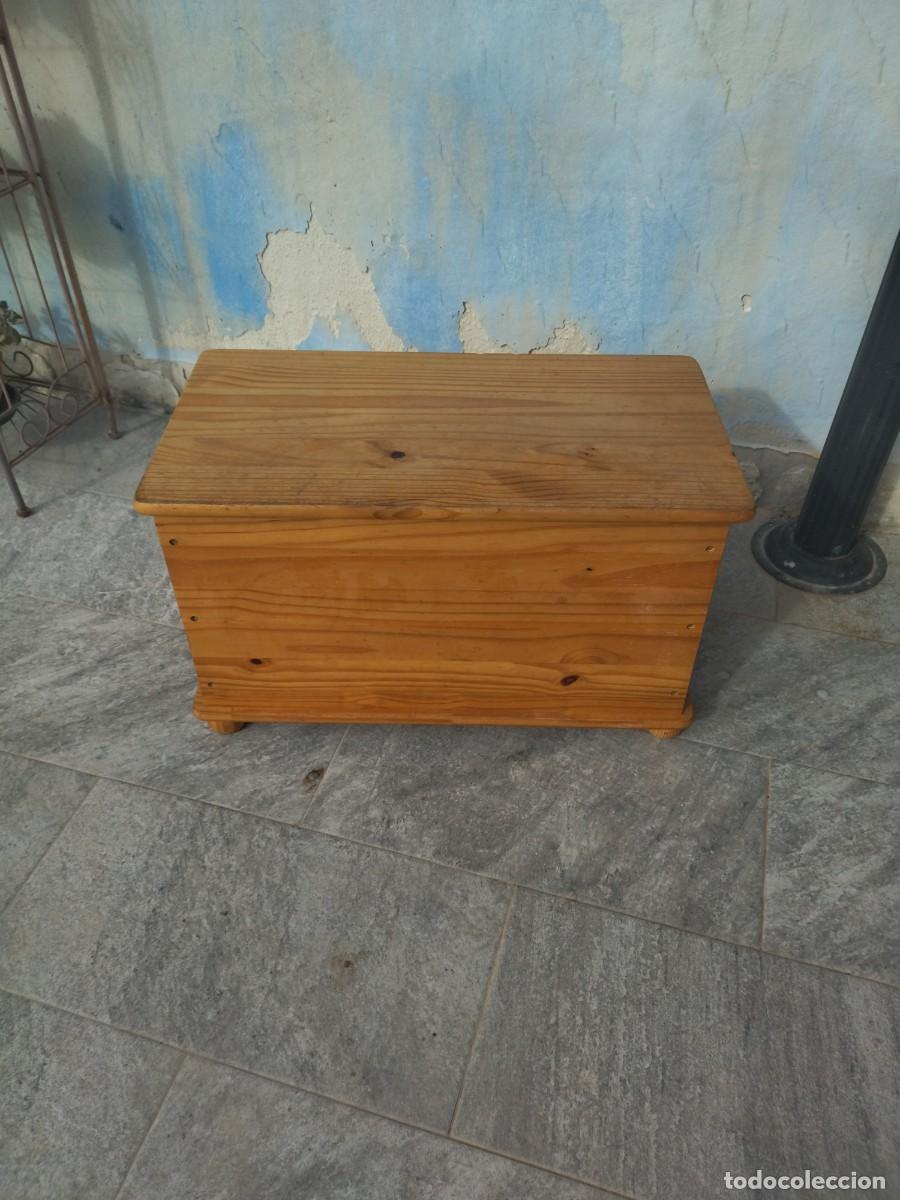 Vintage: Ba&uacute;l de madera de pino natural. - Foto 3