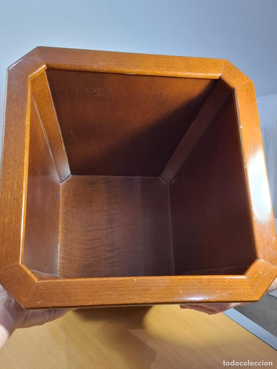 Vintage: Papelera de madera de nogal. - Foto 5