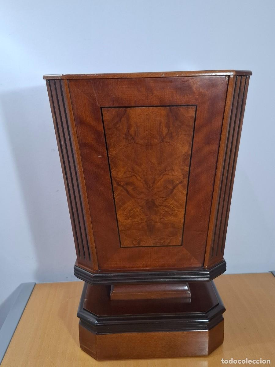 Vintage: Papelera de madera de nogal. - Foto 6