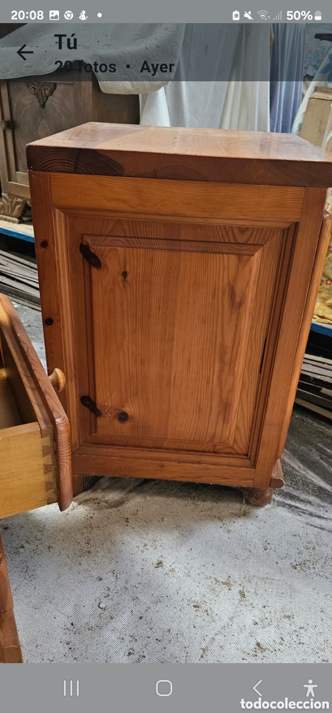 Vintage: Mesilla madera maciza - Foto 3