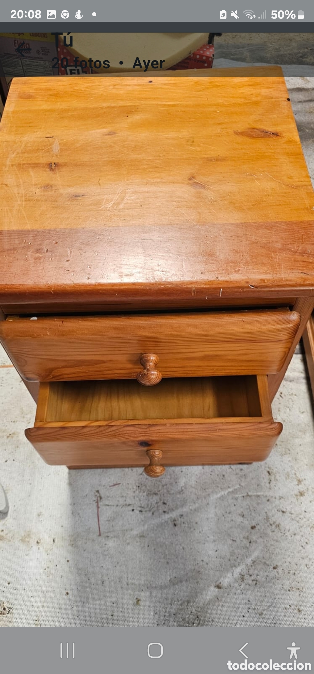 Vintage: Mesilla madera maciza con cajones - Foto 2