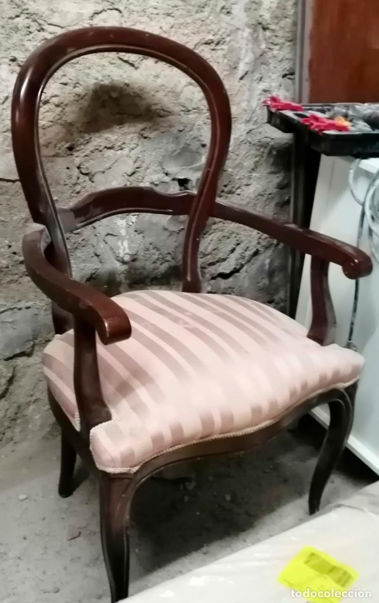 Vintage: Silla de madera maciza estilo isabelina - Foto 1