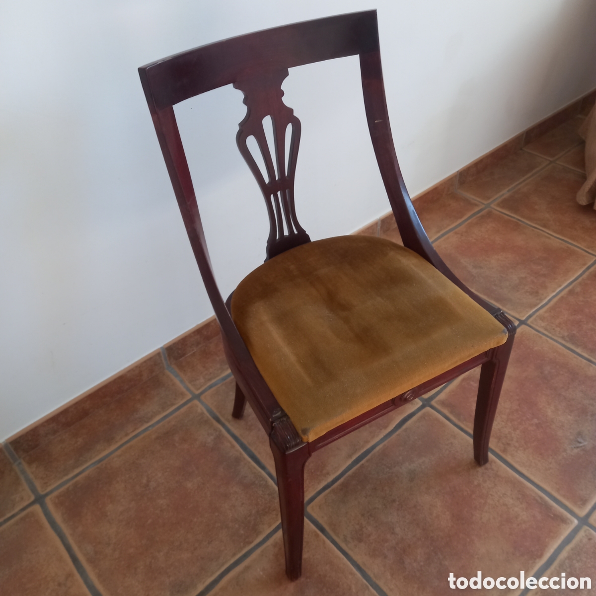 Vintage: Silla de madera de un escritorio - Foto 3