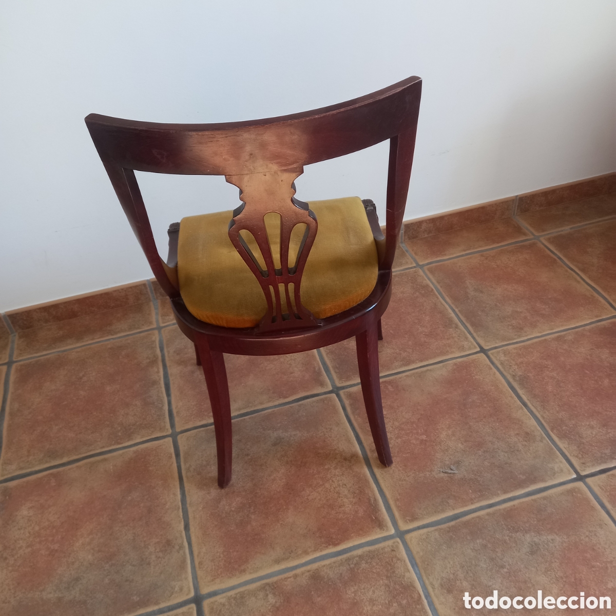 Vintage: Silla de madera de un escritorio - Foto 4