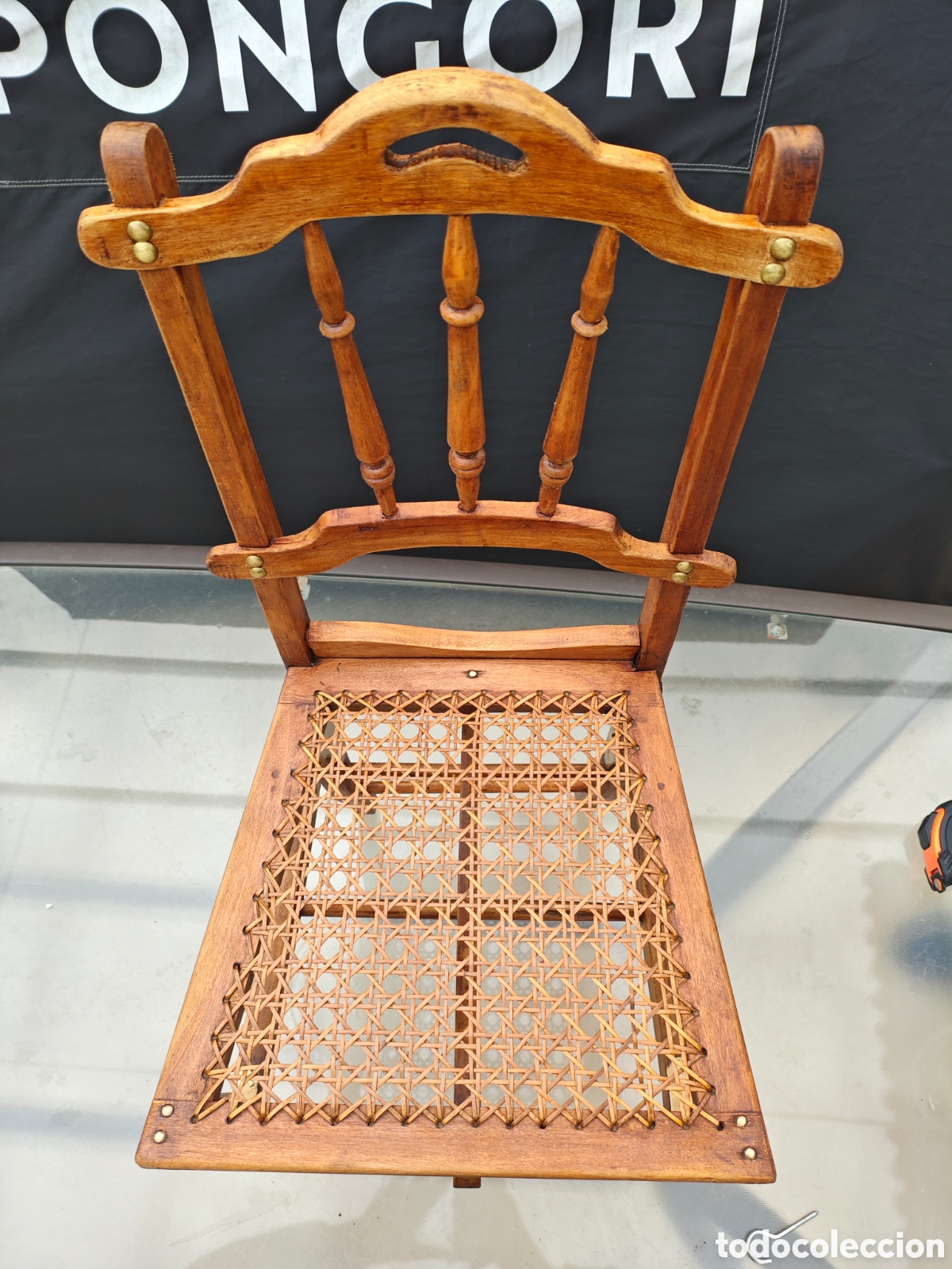 Vintage: Silla antigua artesana - Foto 4