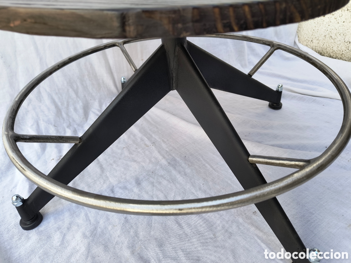 Vintage: Mesa auxiliar tipo industrial - Foto 3