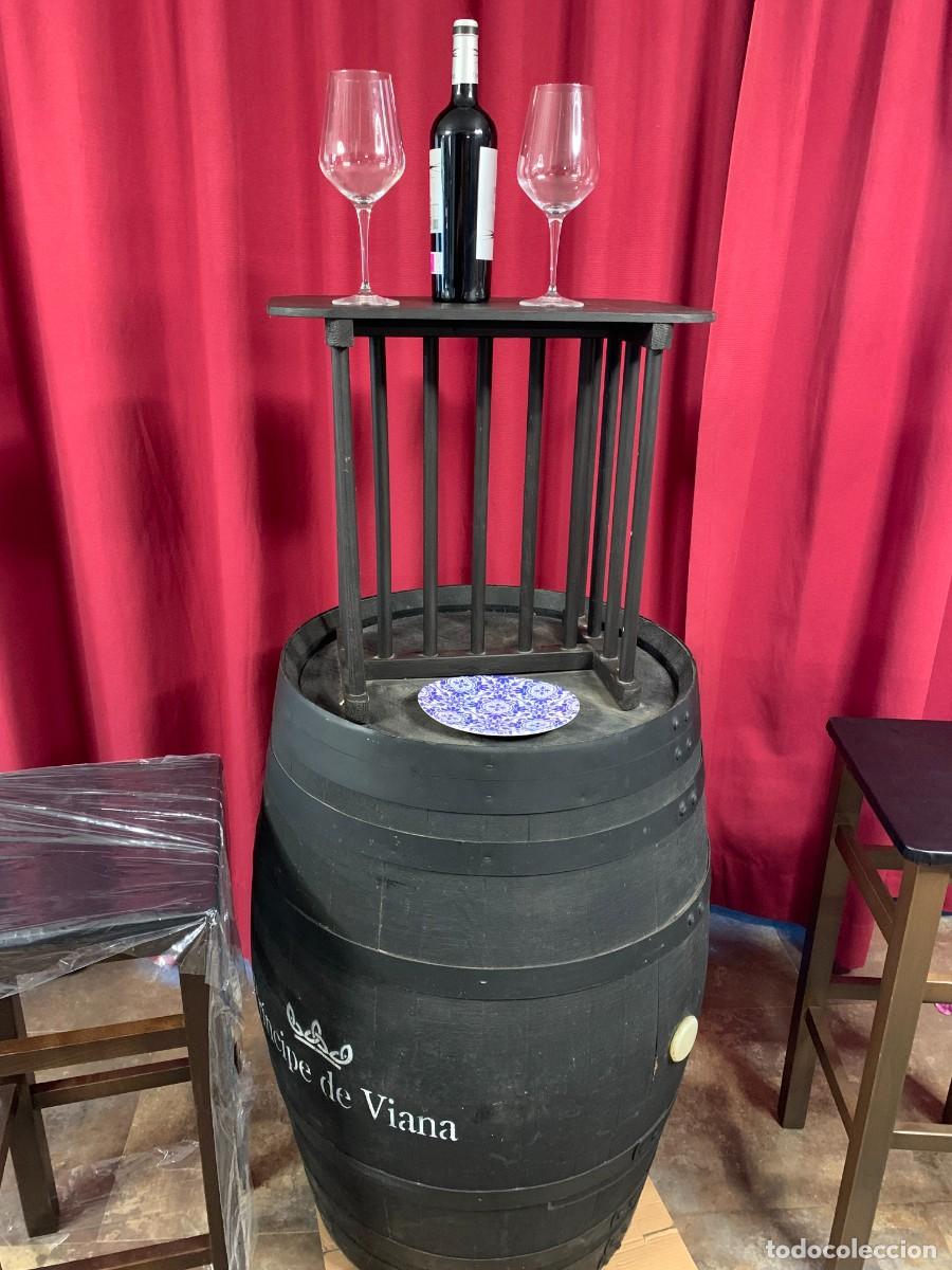 Vintage: MESA; BARRIL CON SOPORTE PARA TAPAS Y PINCHOS. - Foto 4