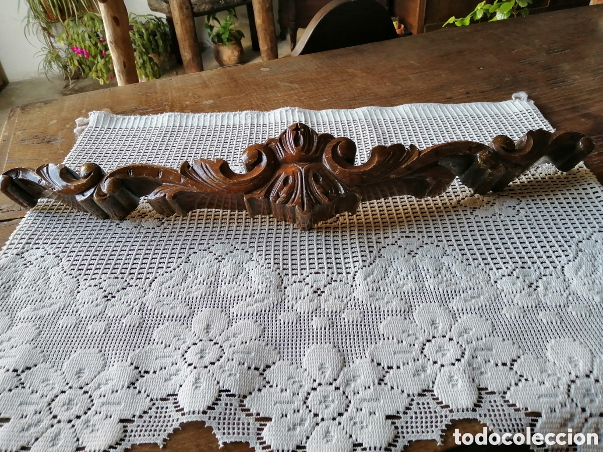 Vintage: REMATE DE MUEBLE. MADERA DE CASTA&Ntilde;O - Foto 3