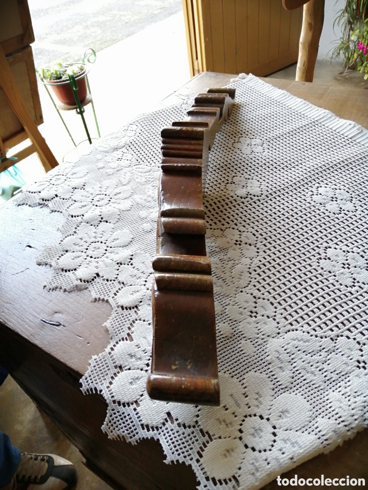 Vintage: REMATE DE MUEBLE. MADERA DE CASTA&Ntilde;O - Foto 4
