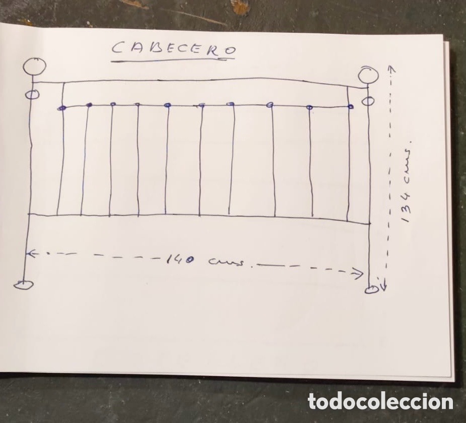 Vintage: Cabecero cama de matrimonio - Foto 3