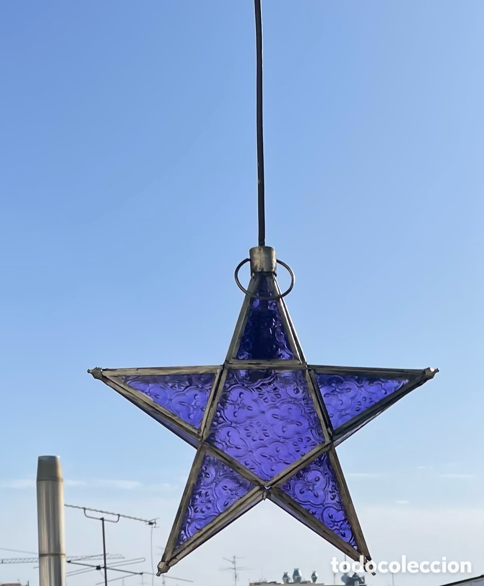 Vintage: L&aacute;mpara techo estrella - Foto 4