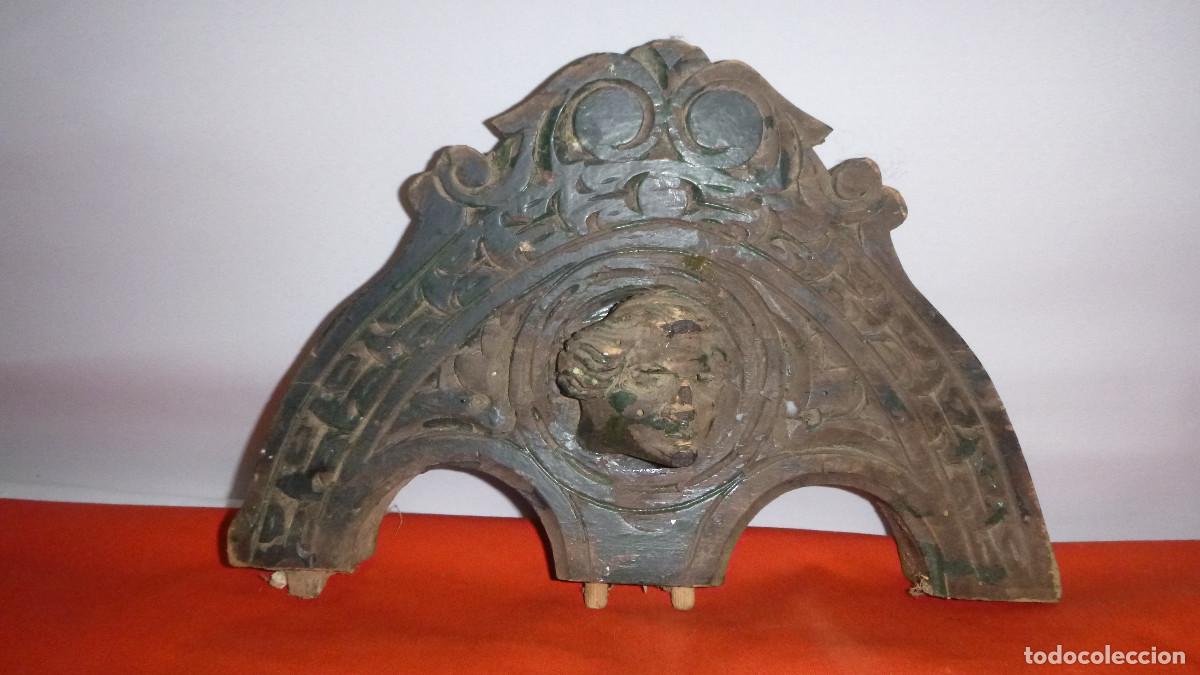 Vintage: ANTIGUO COPETE CAPITEL RENACENTISTA - Foto 1