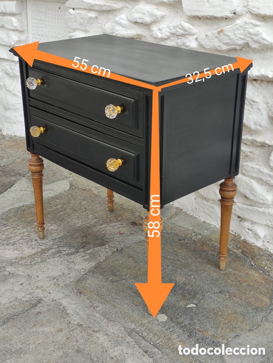 Vintage: Mesa de dos cajones decorativos - Foto 4
