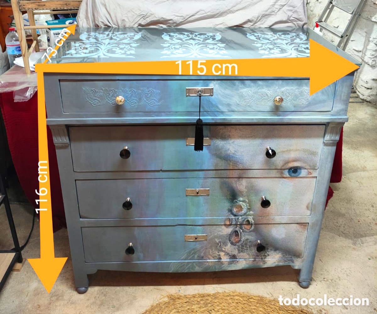 Vintage: C&oacute;moda estilo decoupage - Foto 4