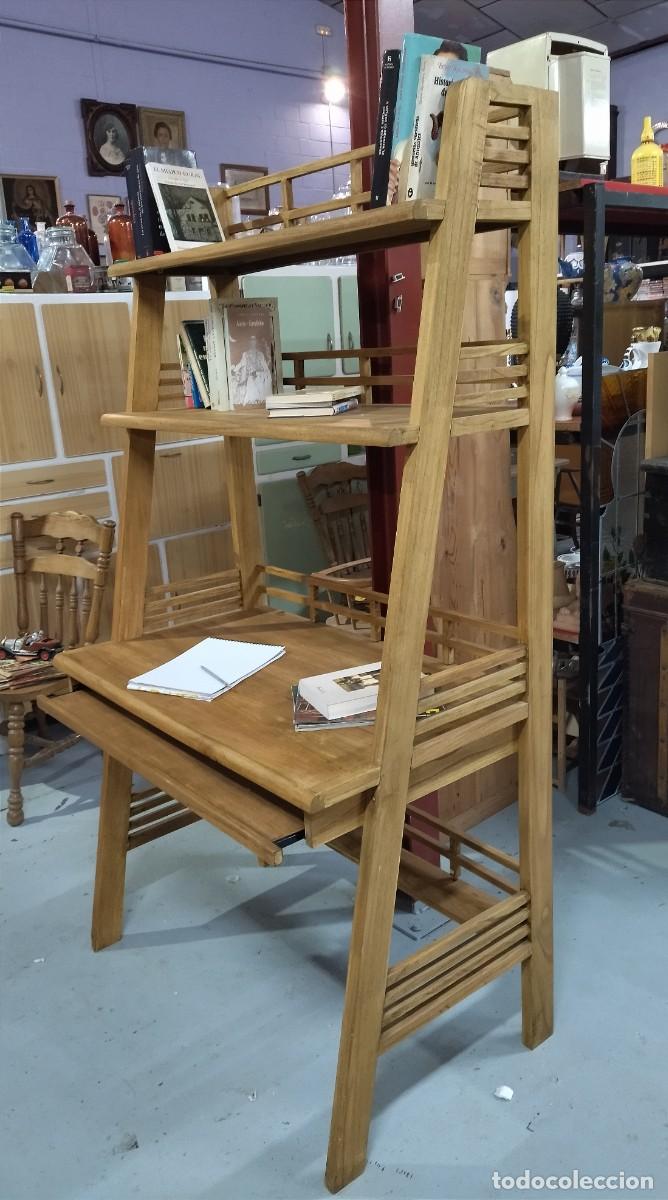 Vintage: Escritorio Librer&iacute;a de madera natural - Foto 6