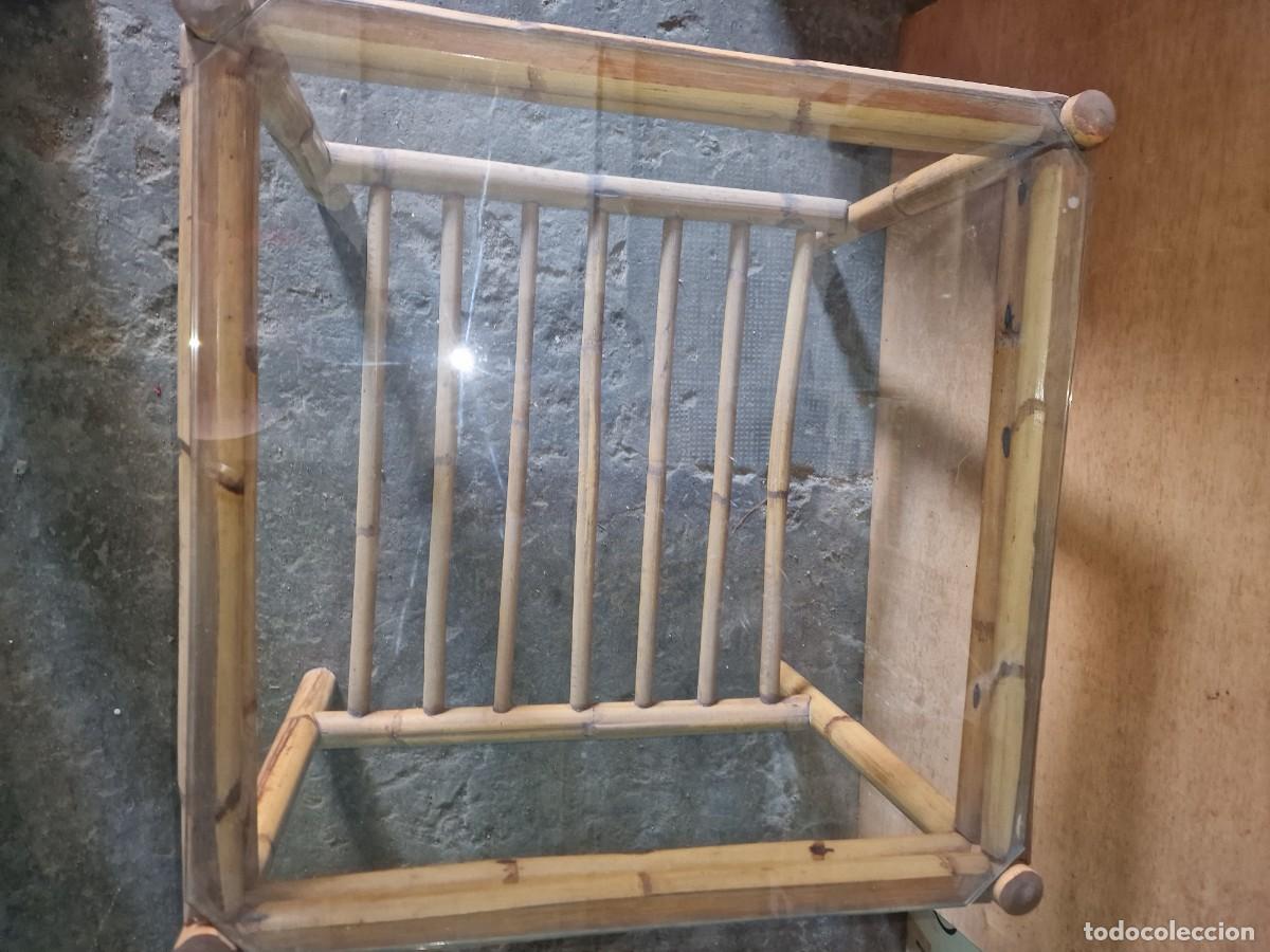 Vintage: MESA MINBRE CUADRADA CRISTAL - Foto 2