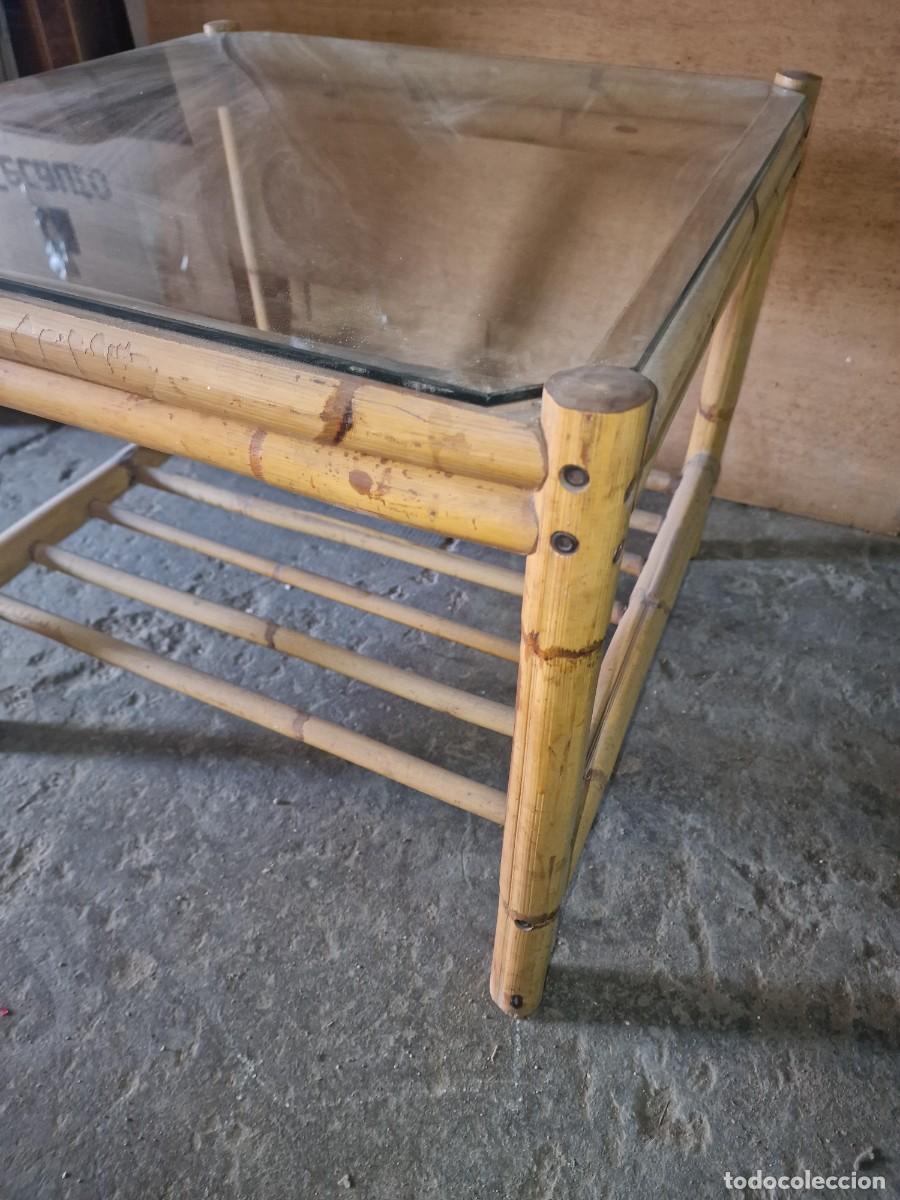 Vintage: MESA MINBRE CUADRADA CRISTAL - Foto 3