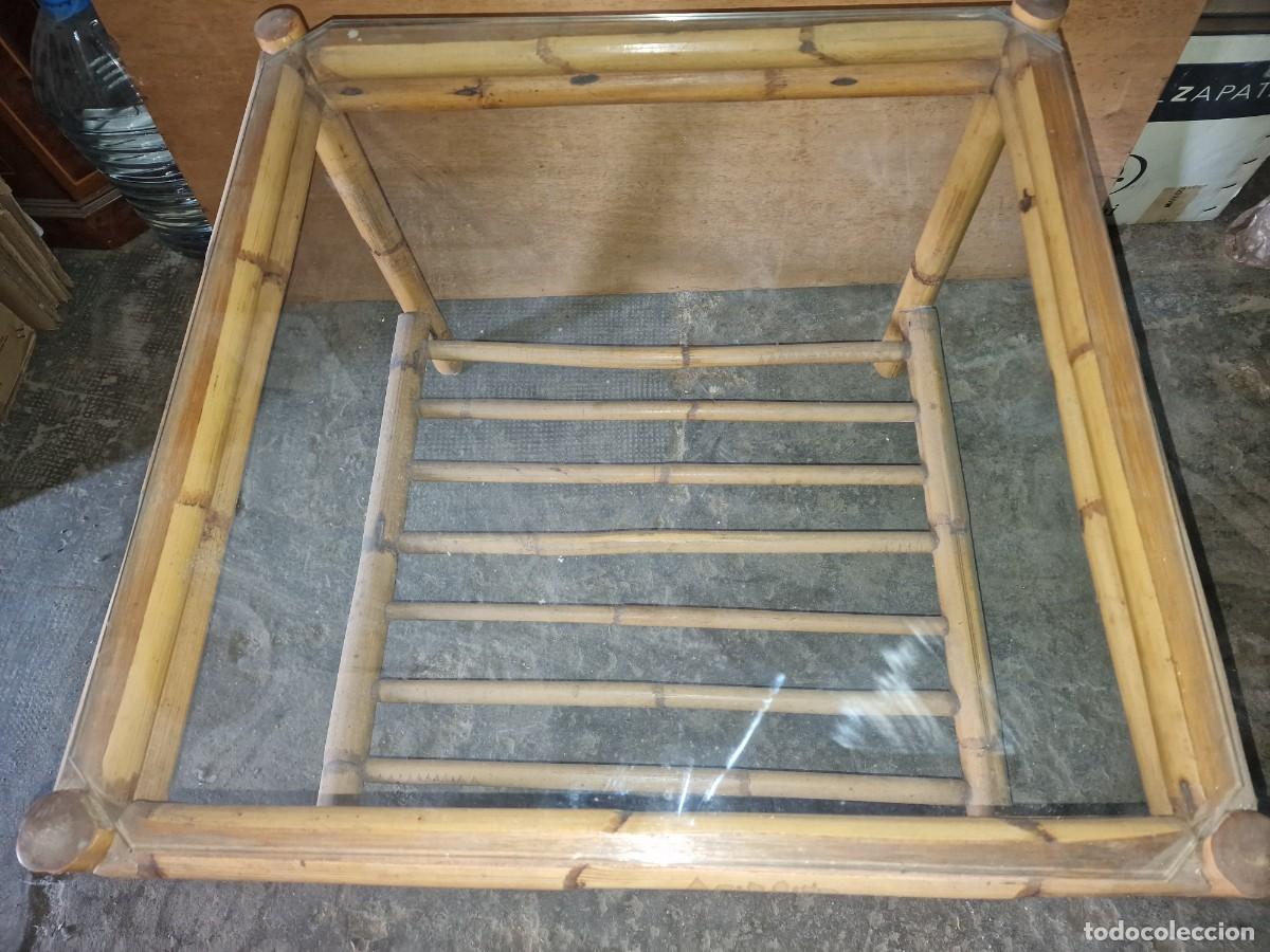 Vintage: MESA MINBRE CUADRADA CRISTAL - Foto 4