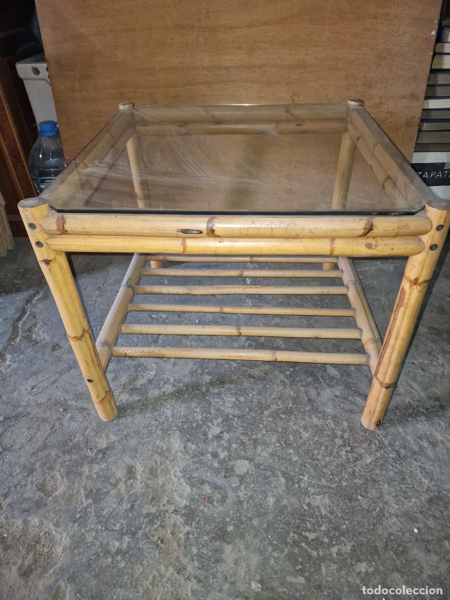 Vintage: MESA MINBRE CUADRADA CRISTAL - Foto 6