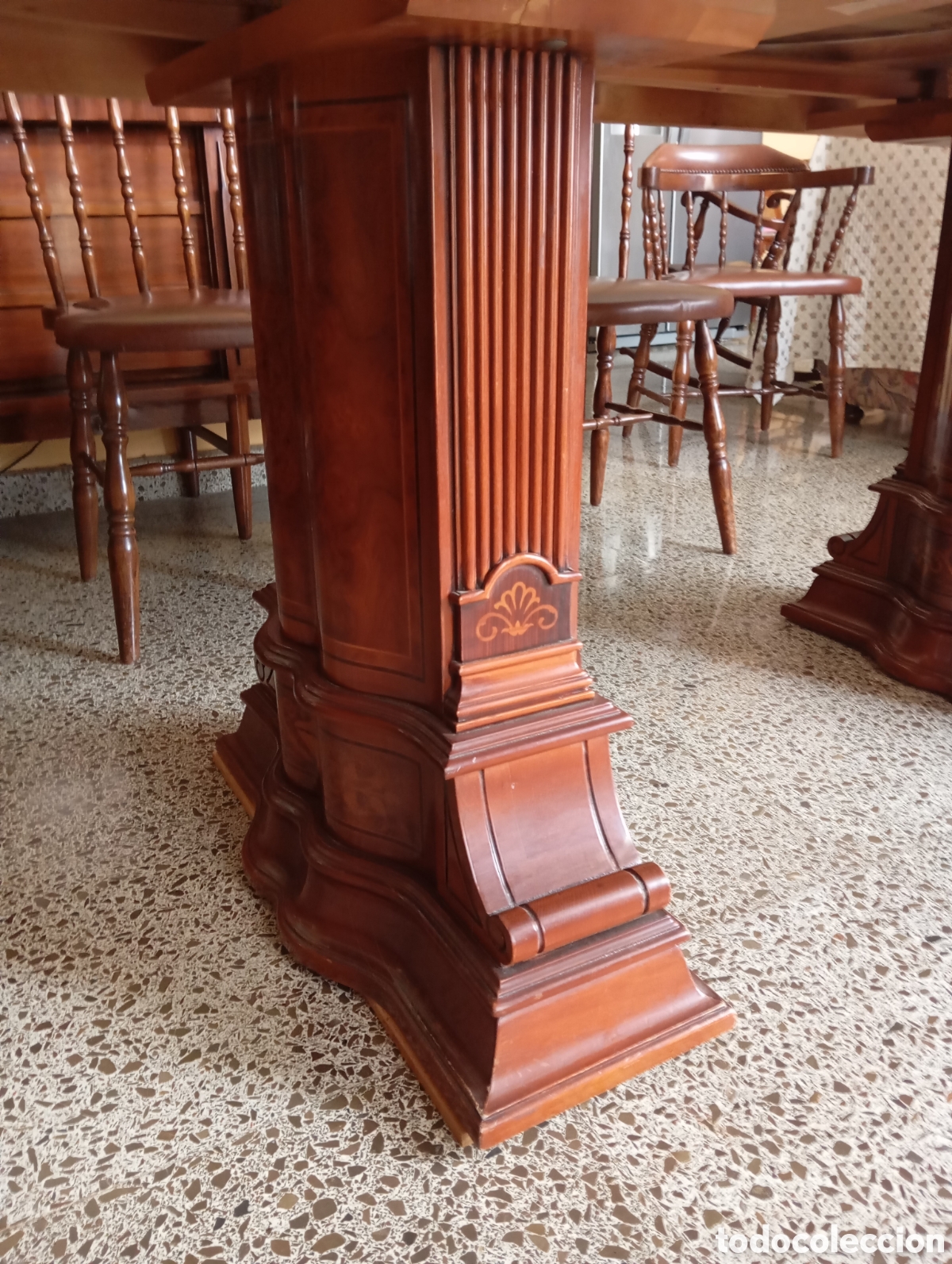Vintage: Mesa de comedor de madera maciza - Foto 2