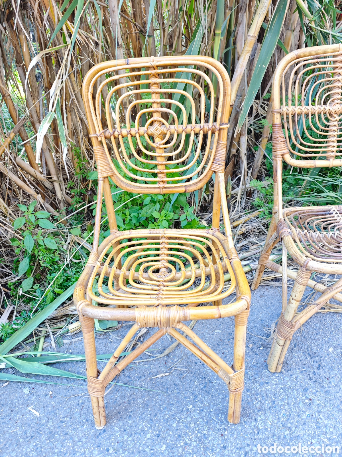 Vintage: Sillas bambu vintage - Foto 2
