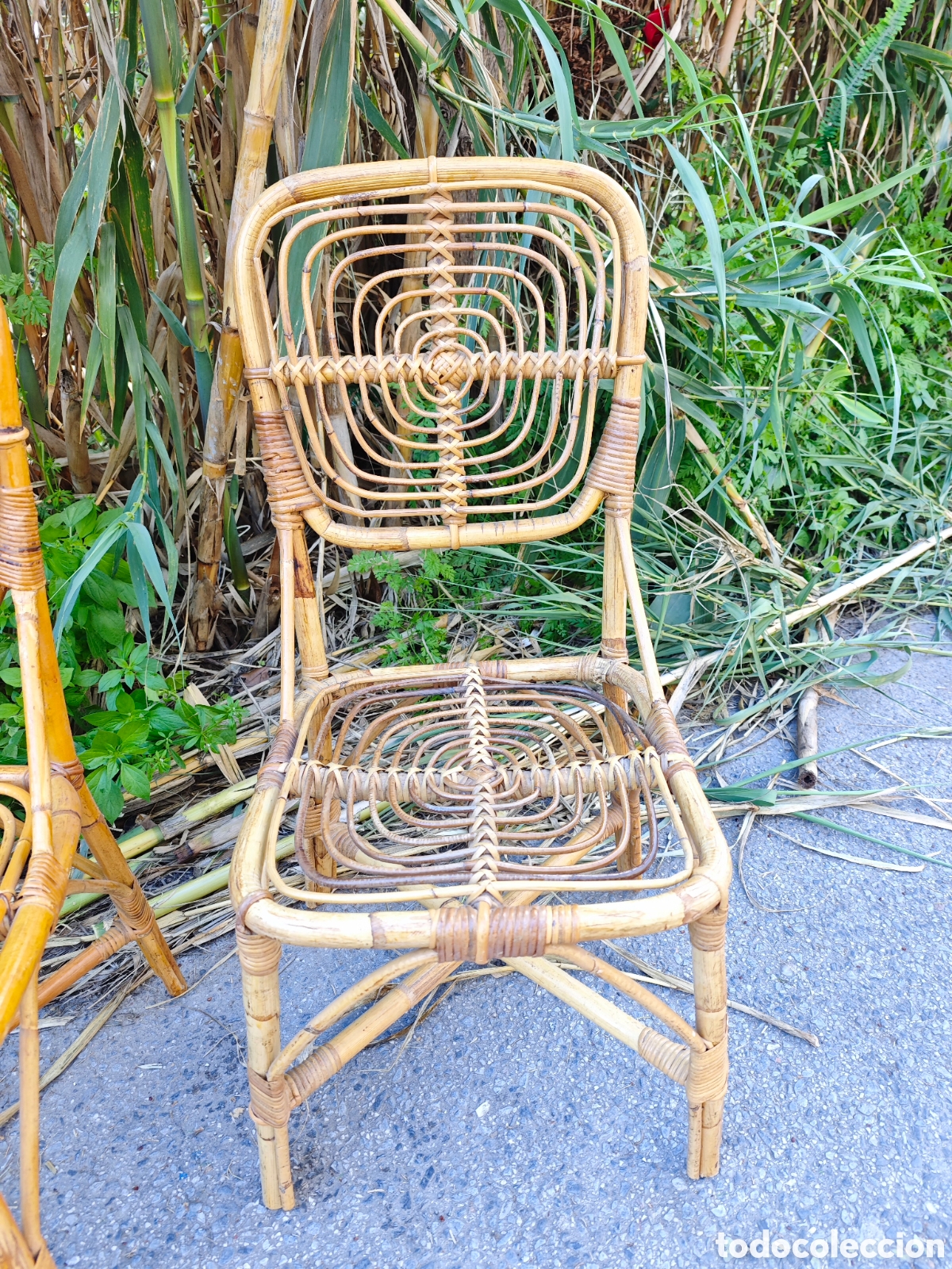 Vintage: Sillas bambu vintage - Foto 3