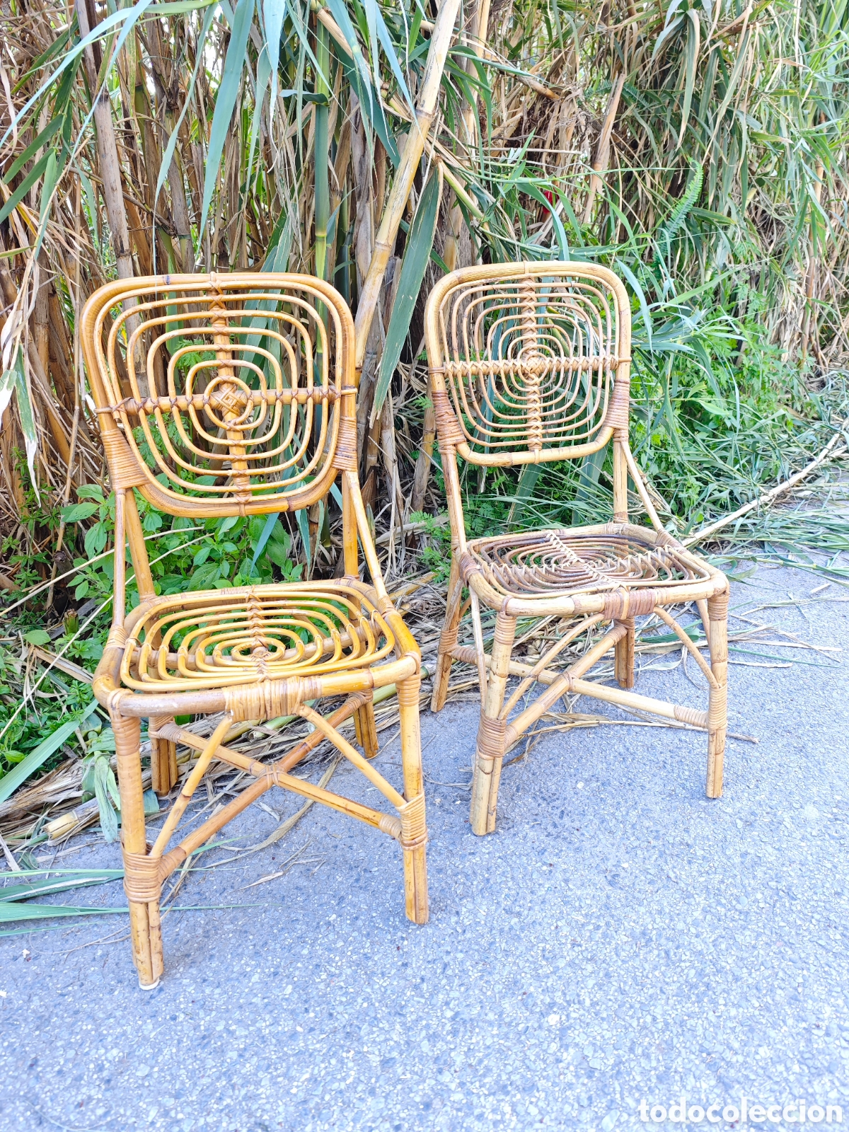 Vintage: Sillas bambu vintage - Foto 1