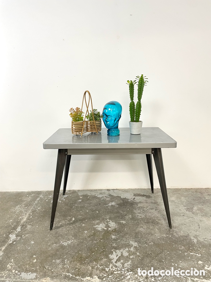 Vintage: Mesa de hierro estilo industrial franc&eacute;s - Foto 2