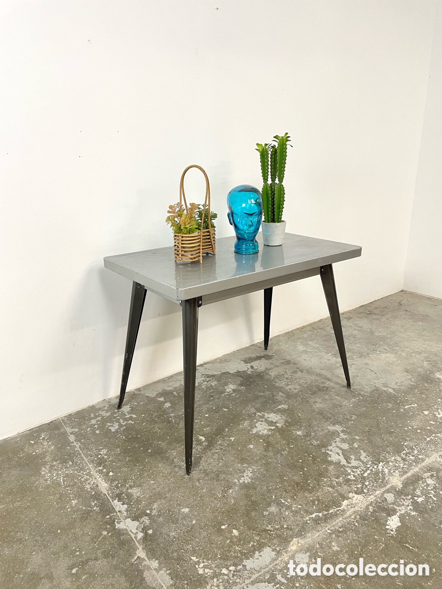 Vintage: Mesa de hierro estilo industrial franc&eacute;s - Foto 3