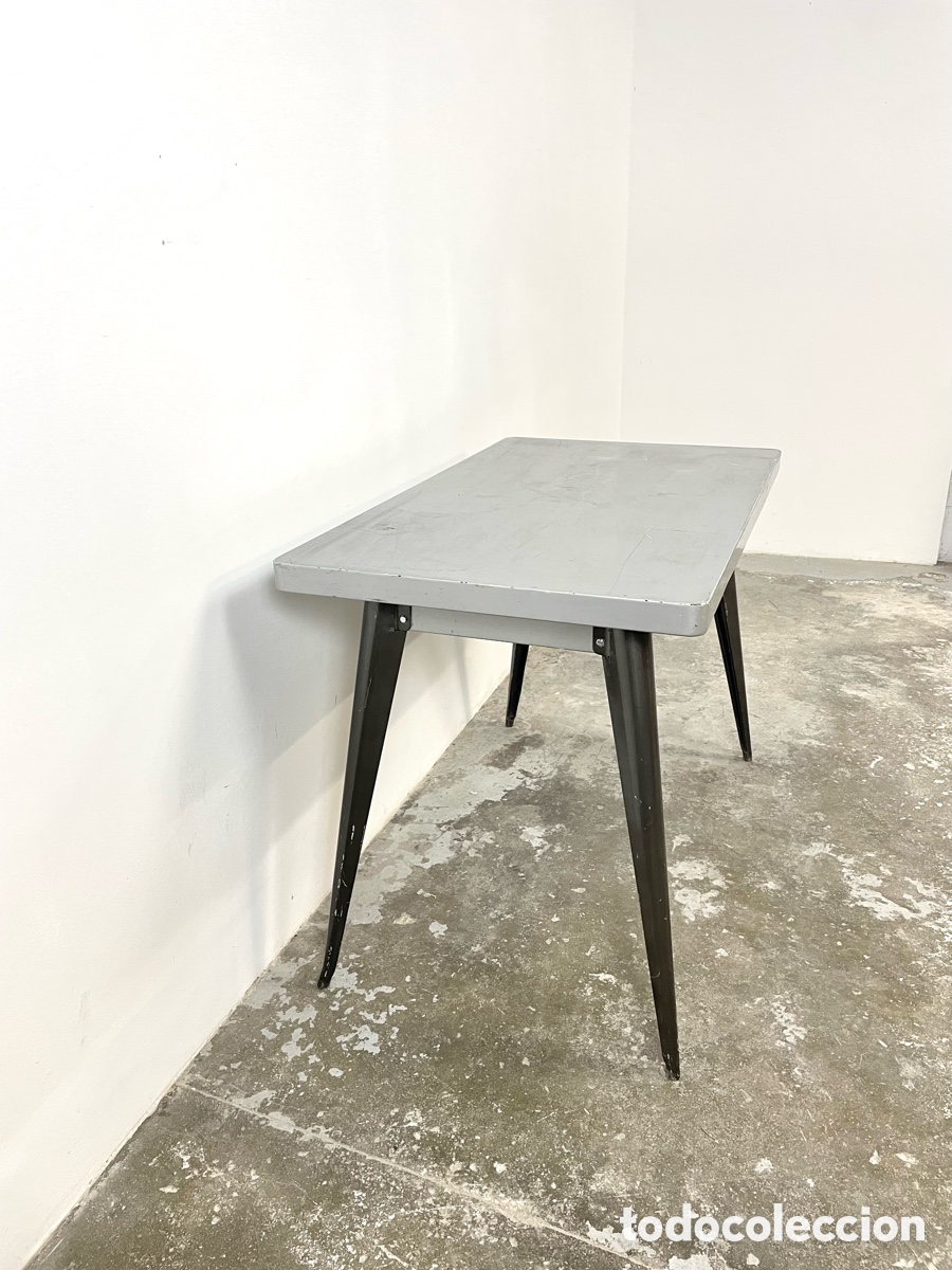 Vintage: Mesa de hierro estilo industrial franc&eacute;s - Foto 5