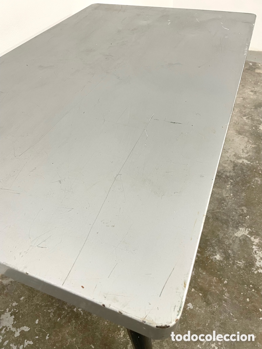 Vintage: Mesa de hierro estilo industrial franc&eacute;s - Foto 8