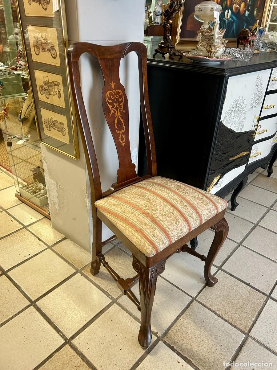 Vintage: Silla con marqueter&iacute;a - Foto 1