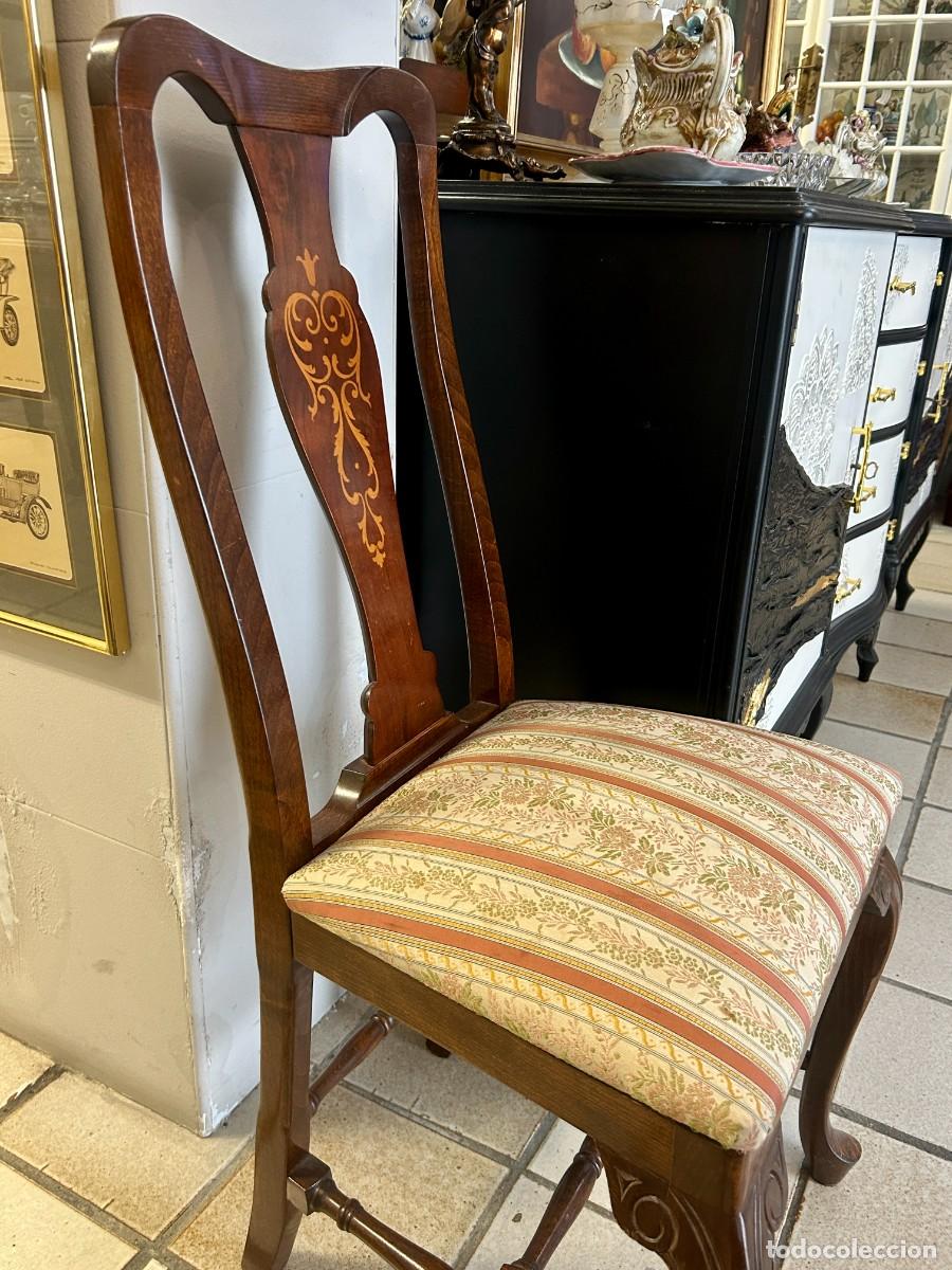 Vintage: Silla con marqueter&iacute;a - Foto 6