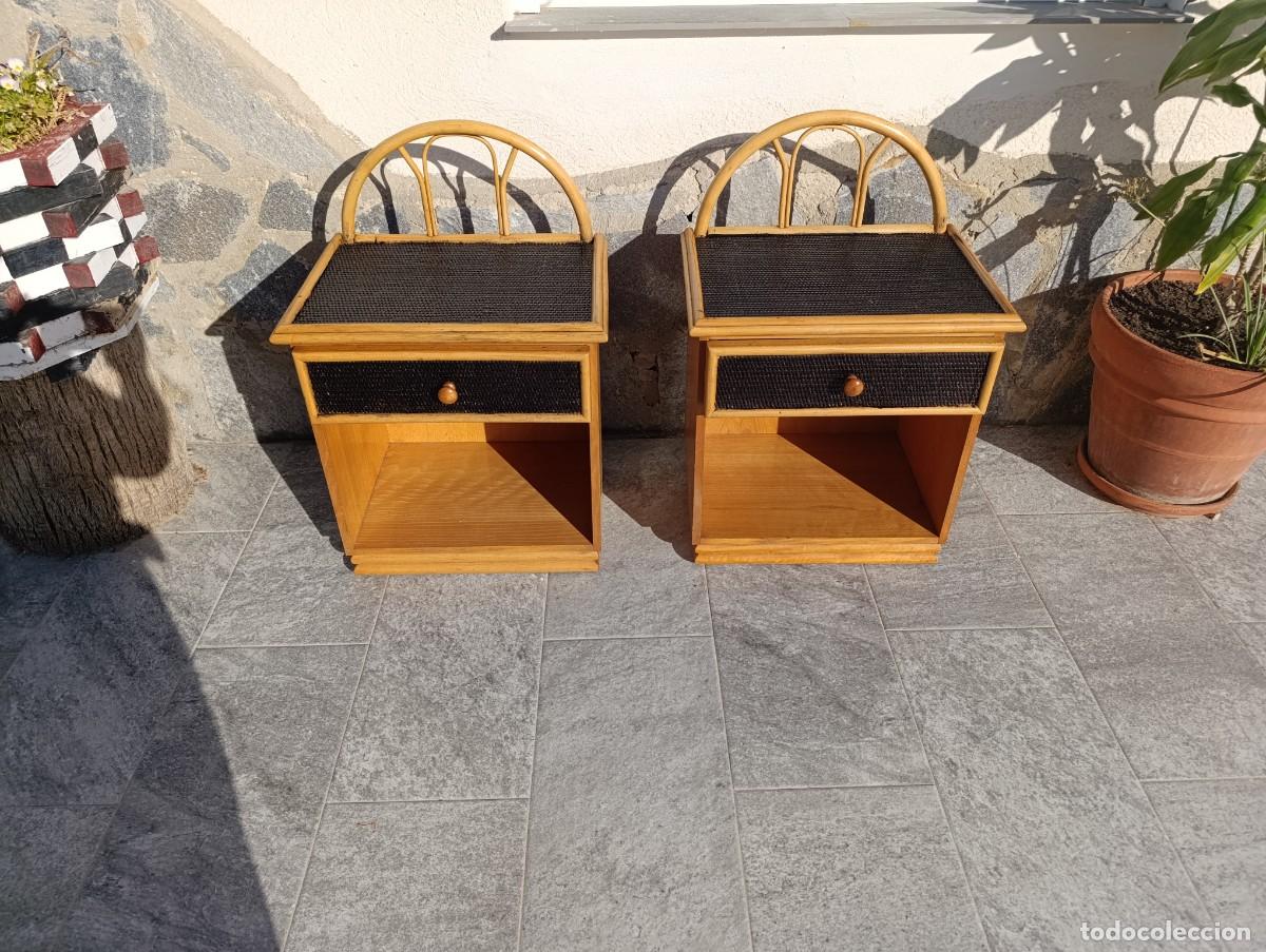 Vintage: Preciosas mesitas de Bamb&uacute; y Rat&aacute;n - Foto 1