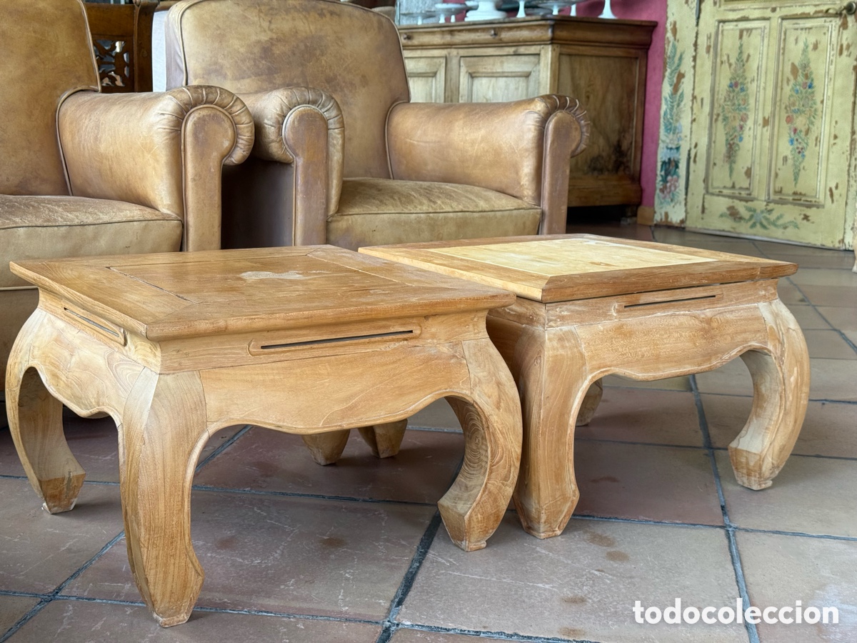 Vintage: Mesa baja de sal&oacute;n en madera naturales - Foto 2
