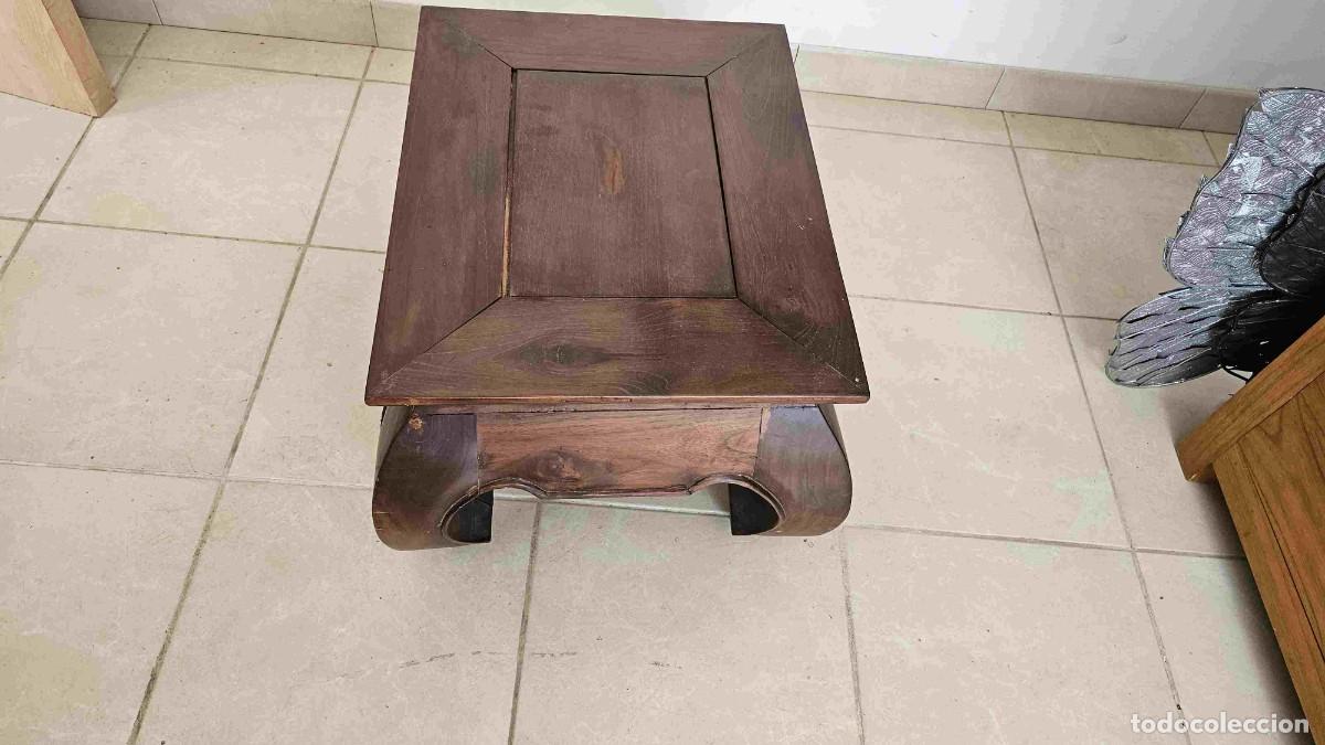 Vintage: MESITA DE MADERA ESTILO ORIENTAL CON CAJON - Foto 3
