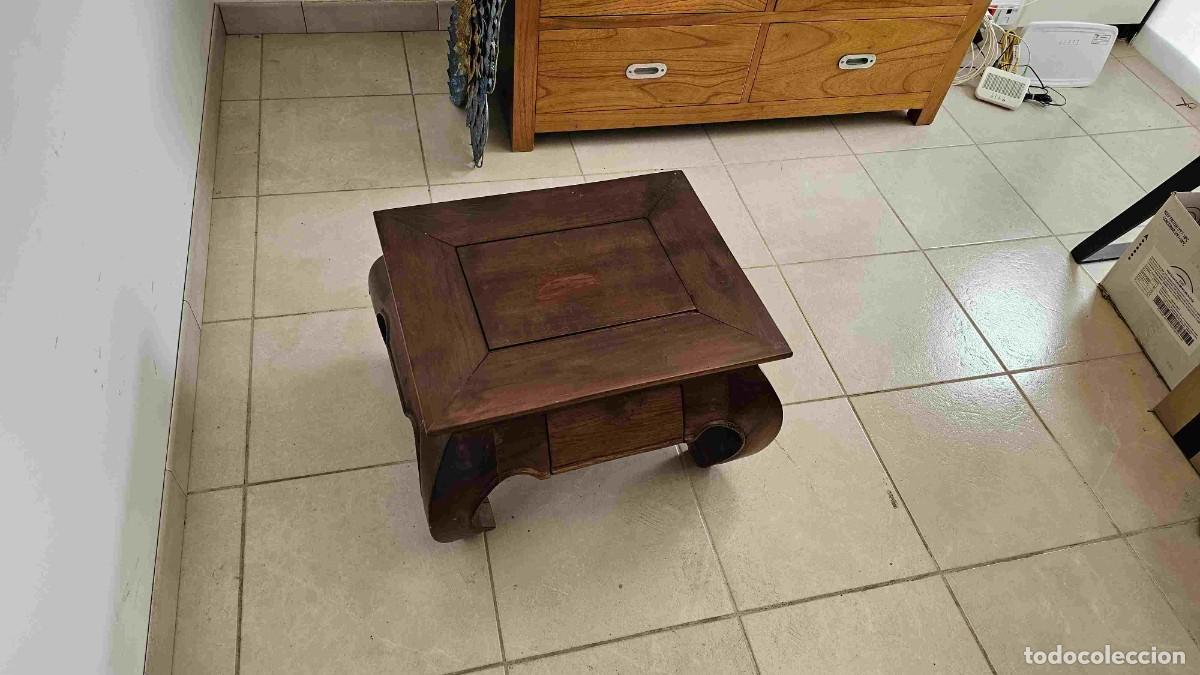 Vintage: MESITA DE MADERA ESTILO ORIENTAL CON CAJON - Foto 4