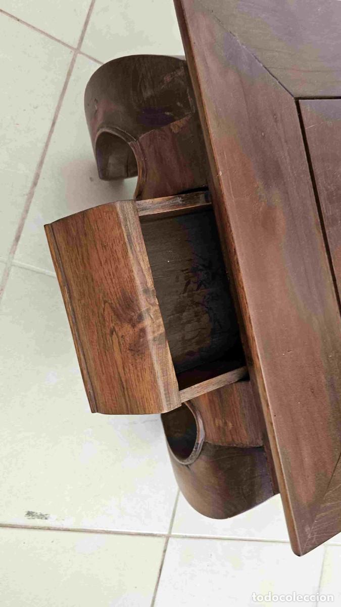 Vintage: MESITA DE MADERA ESTILO ORIENTAL CON CAJON - Foto 6
