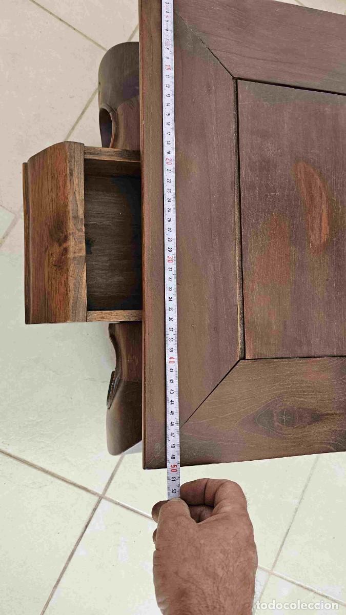 Vintage: MESITA DE MADERA ESTILO ORIENTAL CON CAJON - Foto 7
