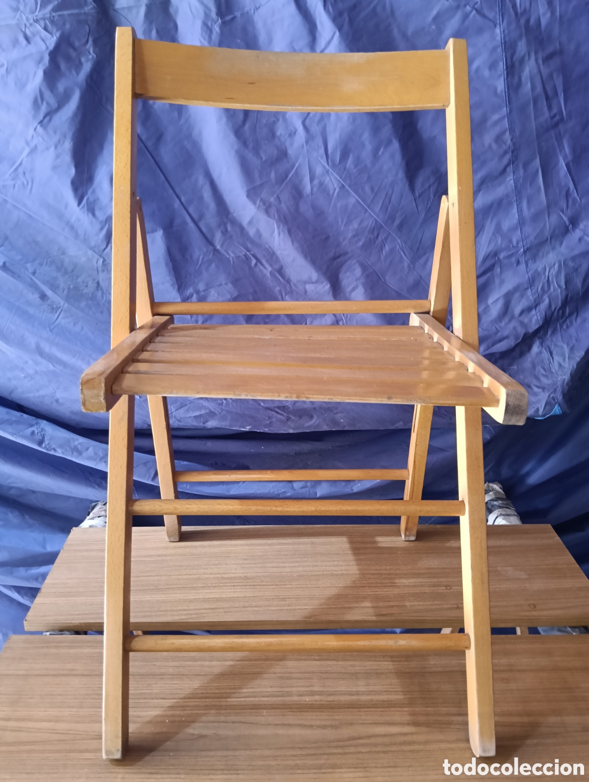 Vintage: Silla plegable madera de Haya - Foto 2