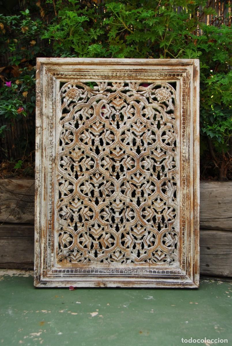 Vintage: Panel de madera labrado de color natural - Foto 1
