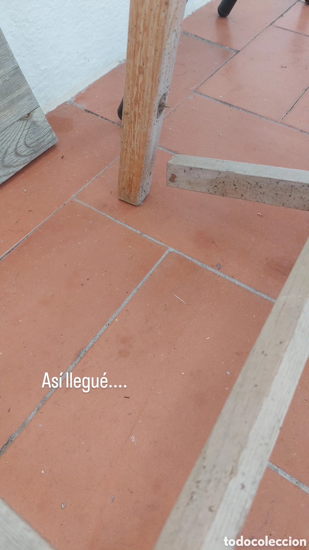 Vintage: Silla decapado en blanco, asiento de yute - Foto 5