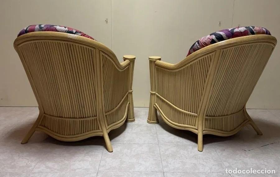 Vintage: PAREJA DE SILLONES VINTAGE EN BAMB&Uacute; - Foto 4