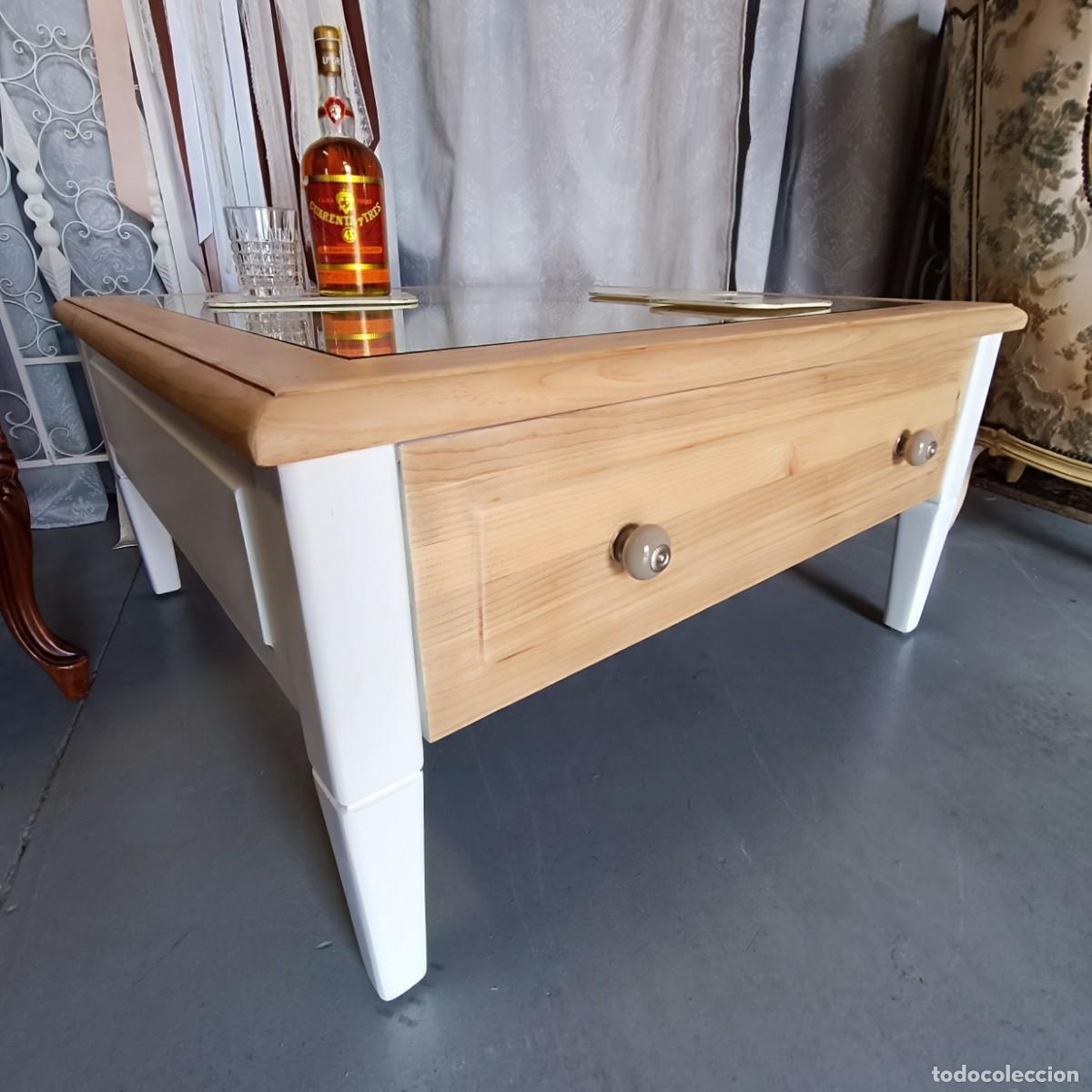 Vintage: MESA DE CENTRO DE MADERA MACIZA. - Foto 3