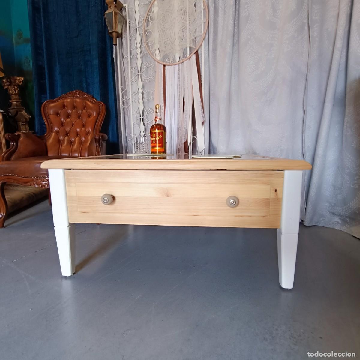 Vintage: MESA DE CENTRO DE MADERA MACIZA. - Foto 5