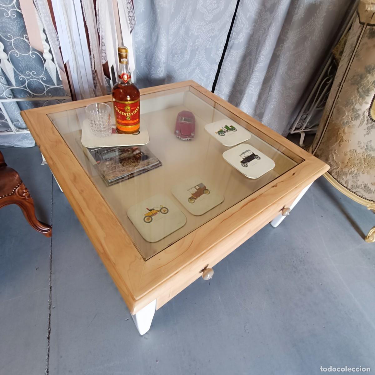 Vintage: MESA DE CENTRO DE MADERA MACIZA. - Foto 6