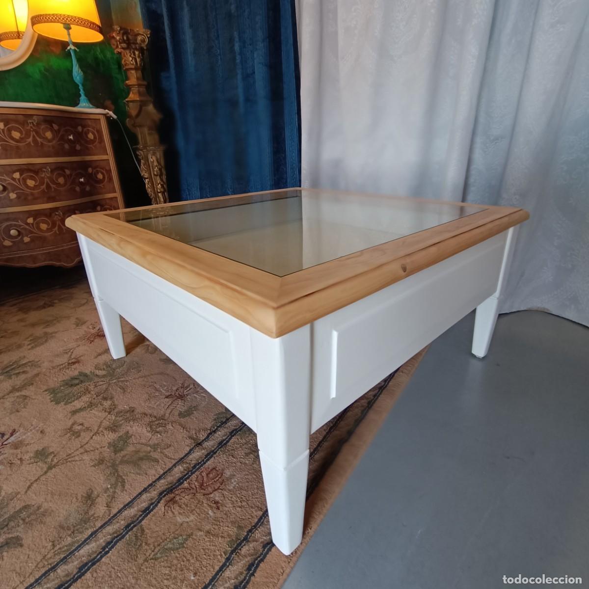 Vintage: MESA DE CENTRO DE MADERA MACIZA. - Foto 7