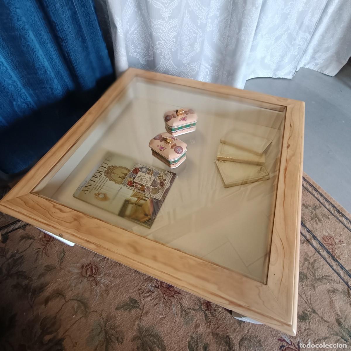 Vintage: MESA DE CENTRO DE MADERA MACIZA. - Foto 8